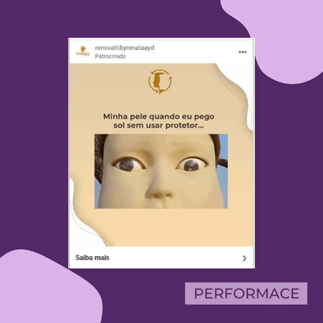 Anúncio criado para a Renovatti no Facebook Ads