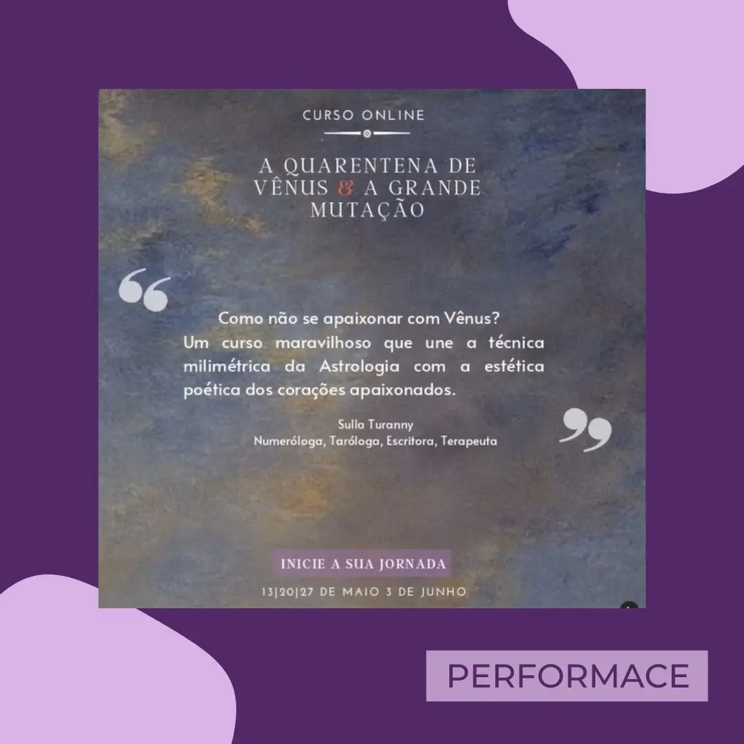 Material de divulgação do curso online do Astro Coaching