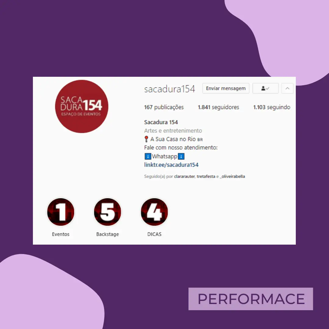 Resultados de performance das campanhas da Sacadura 154